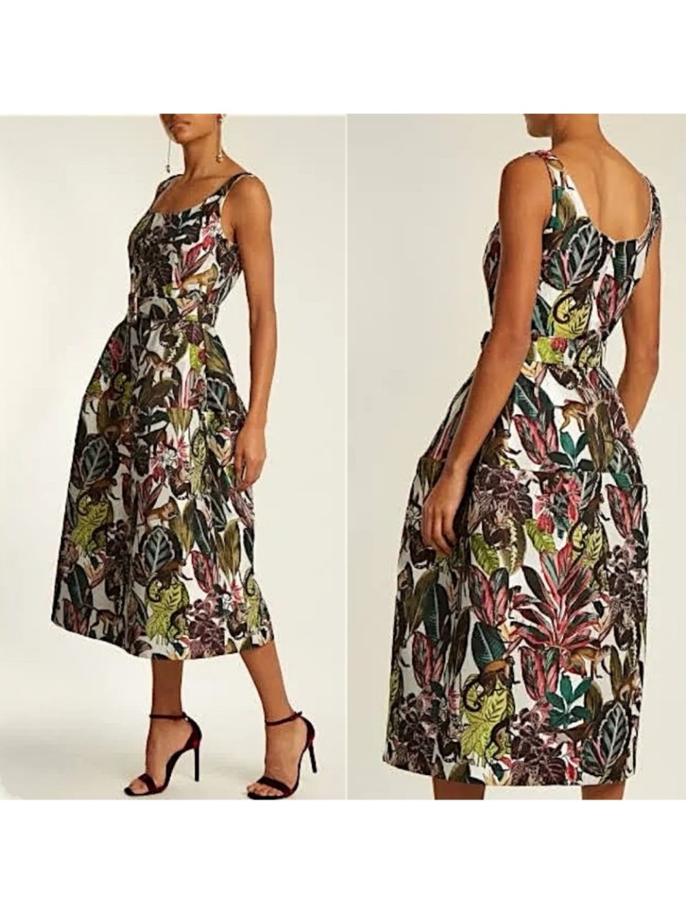 Oscar de la Renta Resort Runway 2018 Jungle Monkey Jacquard Dress 12 - Picture 12 of 16